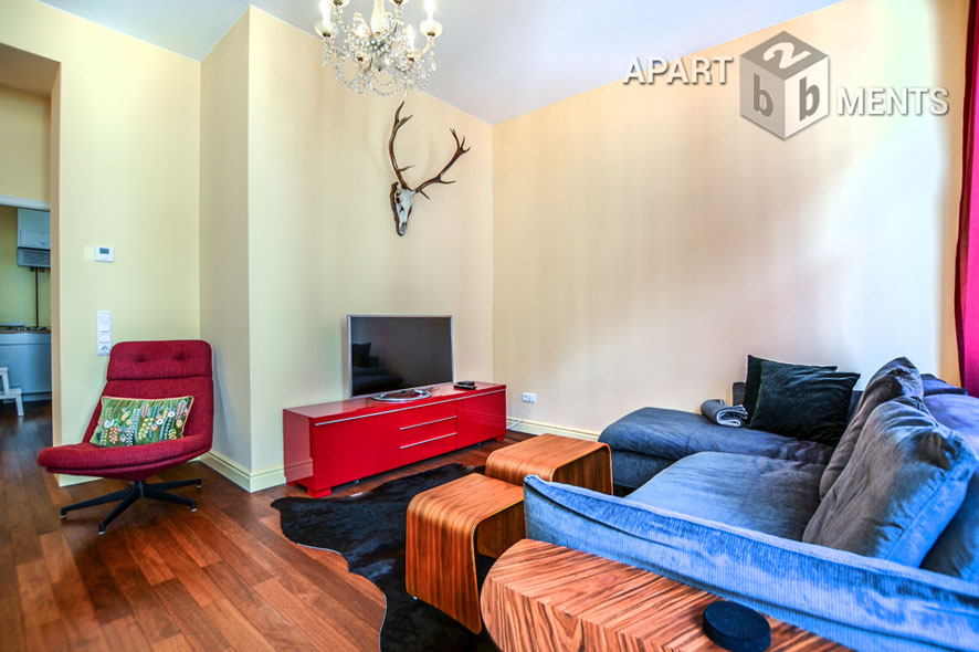 Fully furnished 2-room apartment with balcony in the Belgian Quarter in Cologne Neustadt-Nord