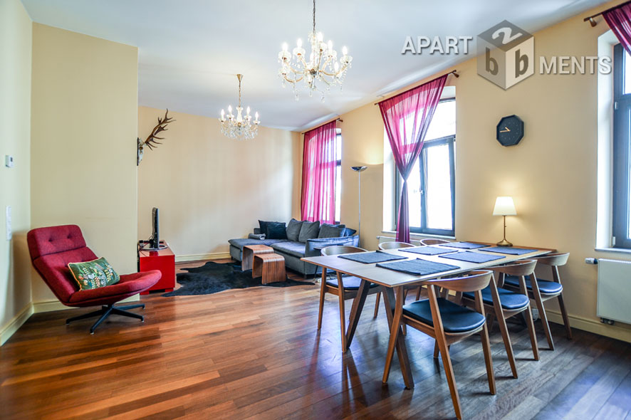 Fully furnished 2-room apartment with balcony in the Belgian Quarter in Cologne Neustadt-Nord