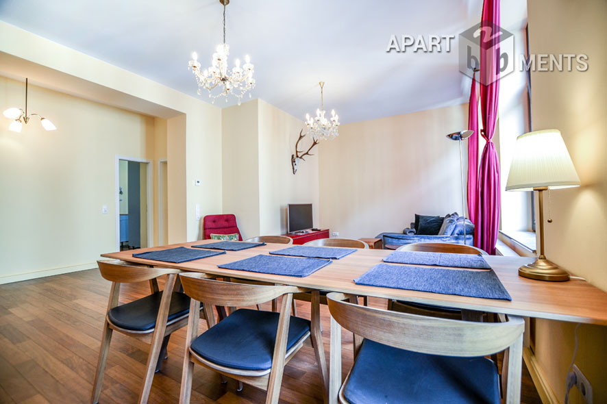 Fully furnished 2-room apartment with balcony in the Belgian Quarter in Cologne Neustadt-Nord