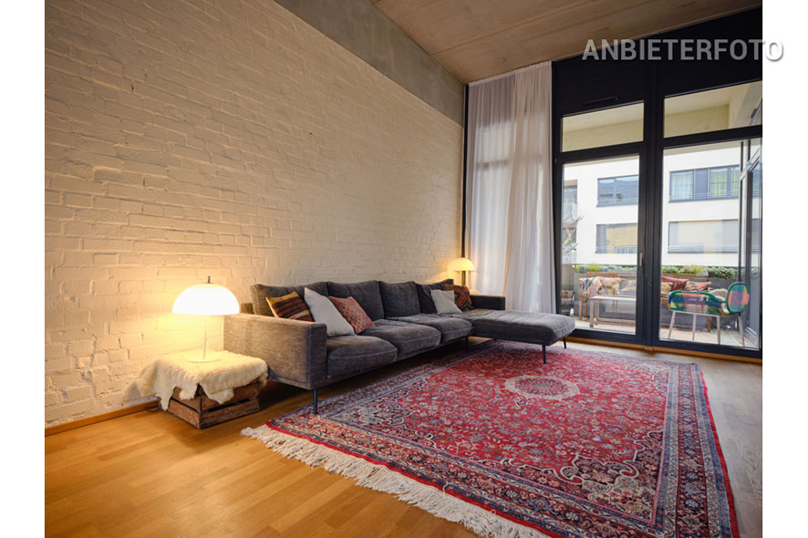 Modern furnished 4-room loft in Cologne-Ehrenfeld