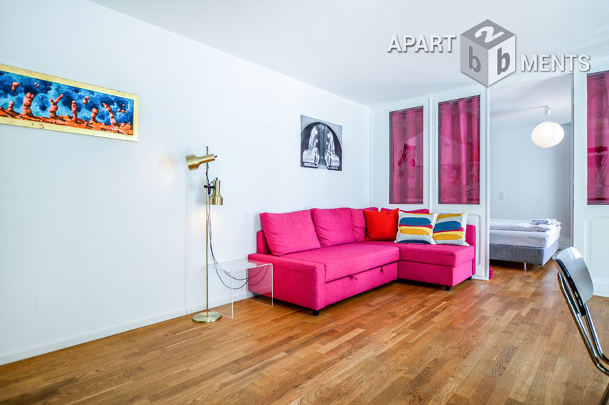 Modern furnished 2-room studio in Cologne-Neustadt-Süd