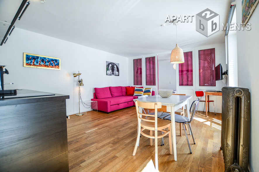 Modern furnished 2-room studio in Cologne-Neustadt-Süd