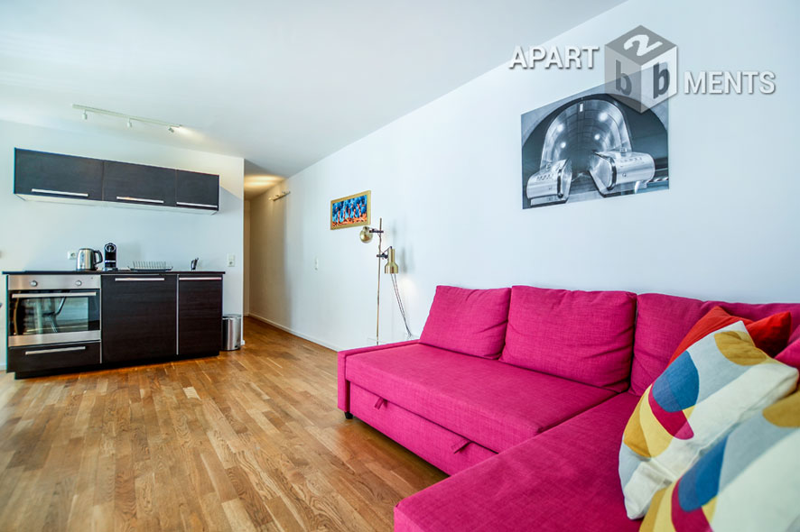 Modern furnished 2-room studio in Cologne-Neustadt-Süd