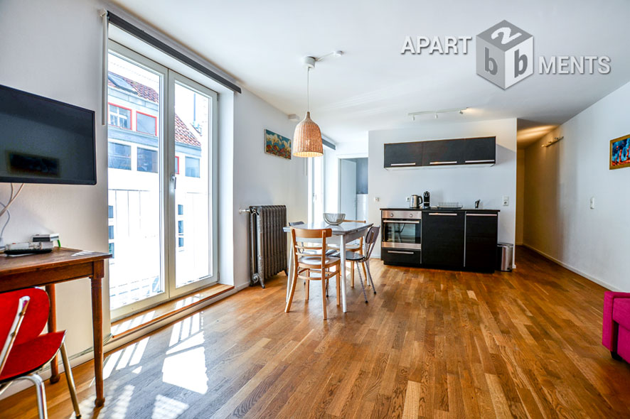 Modern furnished 2-room studio in Cologne-Neustadt-Süd
