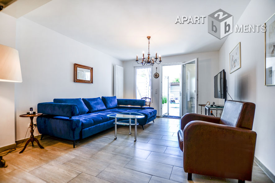 Furnished apartment on 2 levels with private garden in Cologne-Bickendorf