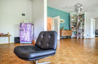 Möblierte Großraumwohnung mit Blick in den Stadtgarten in Köln-Neustadt-Süd