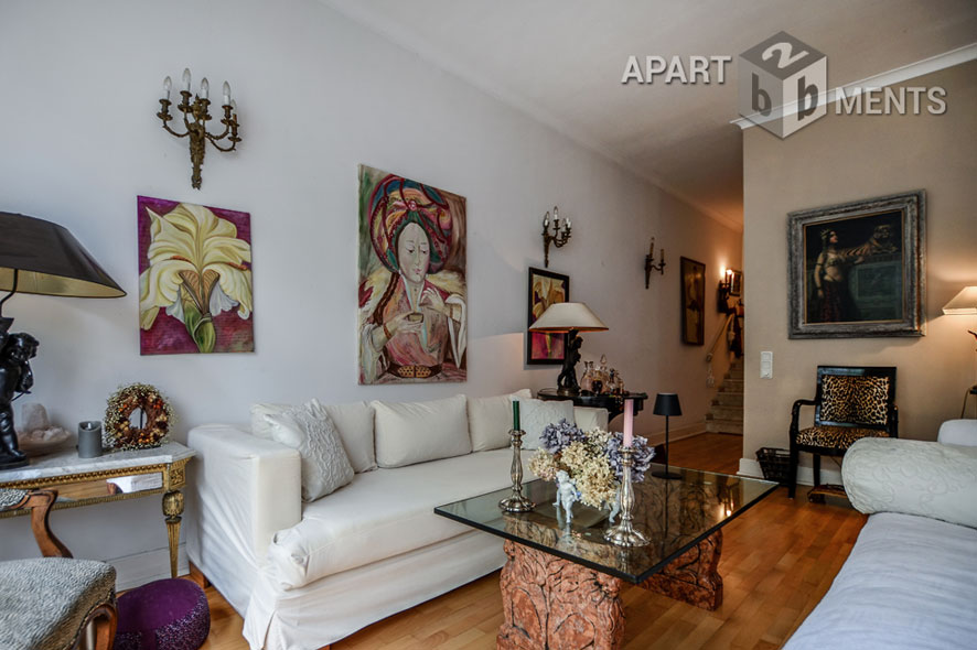 Modern furnished and spacious apartment with garden in Cologne-Neustadt-Süd