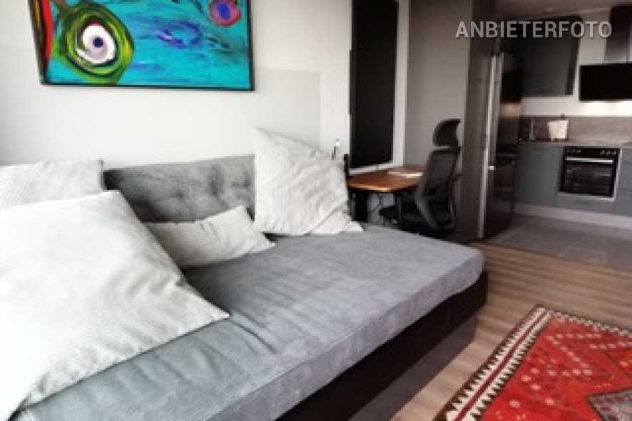 Mobliertes Apartment mit Balkon im AXA-Hochhaus in Köln-Riehl