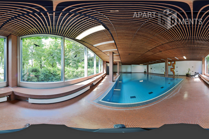 Furnished apartment with balcony in the AXA skyscraper in Cologne-Riehl