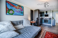 Möbliertes Apartment mit Balkon im AXA-Hochhaus in Köln-Riehl