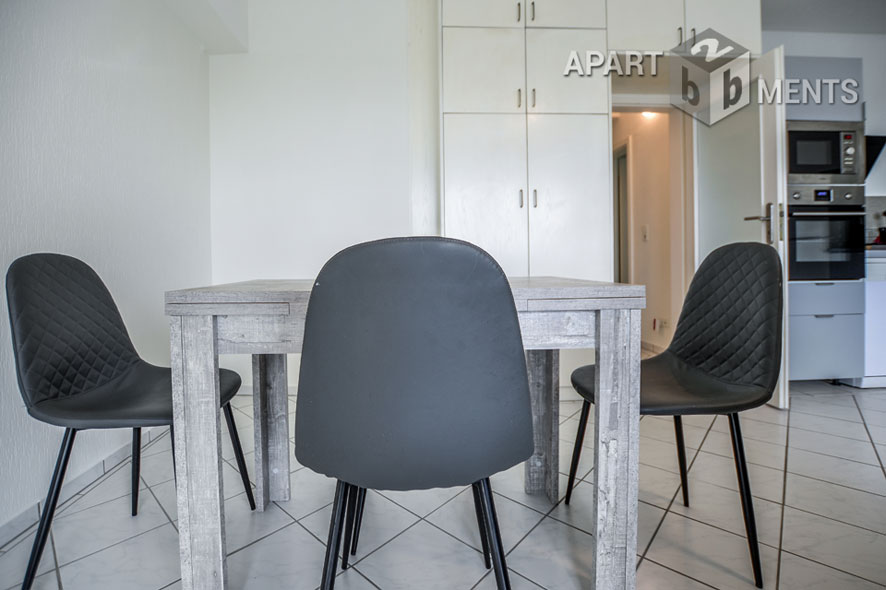 Möblierte Wohnung mit Panorama-Rheinblick und Balkon in Köln-Deutz