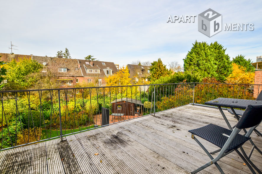 Furnished 2-room apartment with balcony and terrace in Cologne-Lindenthal