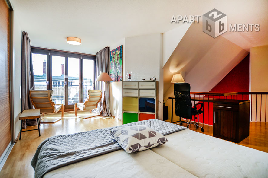 Furnished apartment on 2 levels in Cologne-Neustadt-South