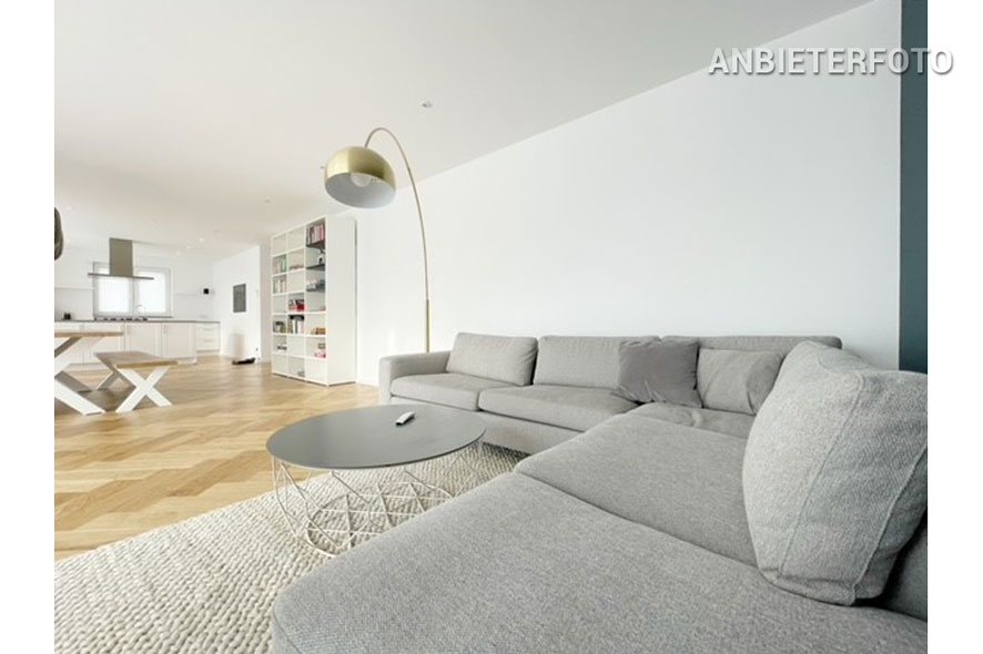 Furnished 3-room penthouse with XXL roof terrace in Cologne-Weiden