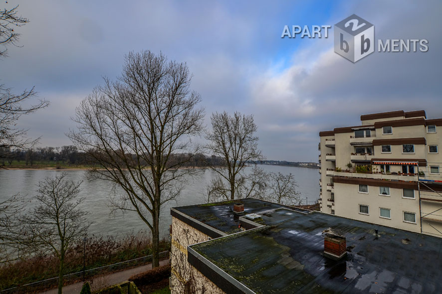 Möblierte 3-Zimmer-Wohnung mit Balkon mit Rheinblick in Köln-Mülheim