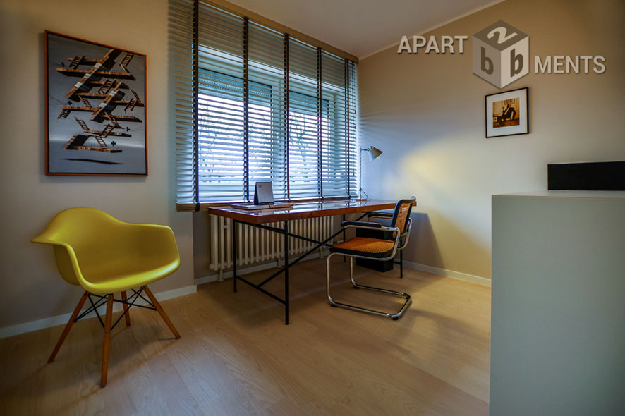 Möblierte 3-Zimmer-Wohnung mit Balkon mit Rheinblick in Köln-Mülheim