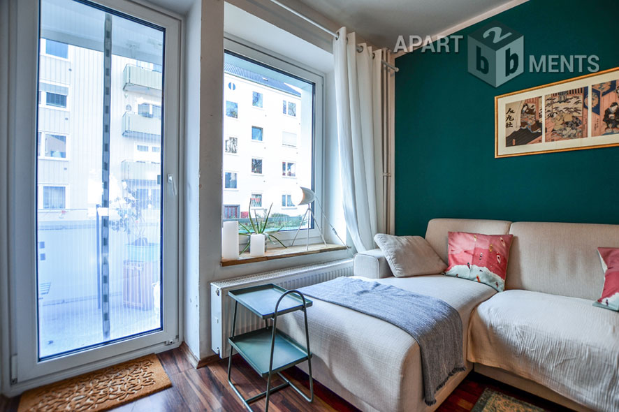 Möblierte 3-Zimmer-Wohnung in Köln-Neu-Ehrenfeld mit Balkon