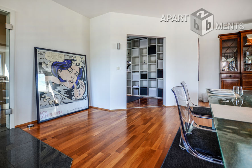 Furnished loft-style duplex with a loggia and a balcony in Cologne-Braunsfeld