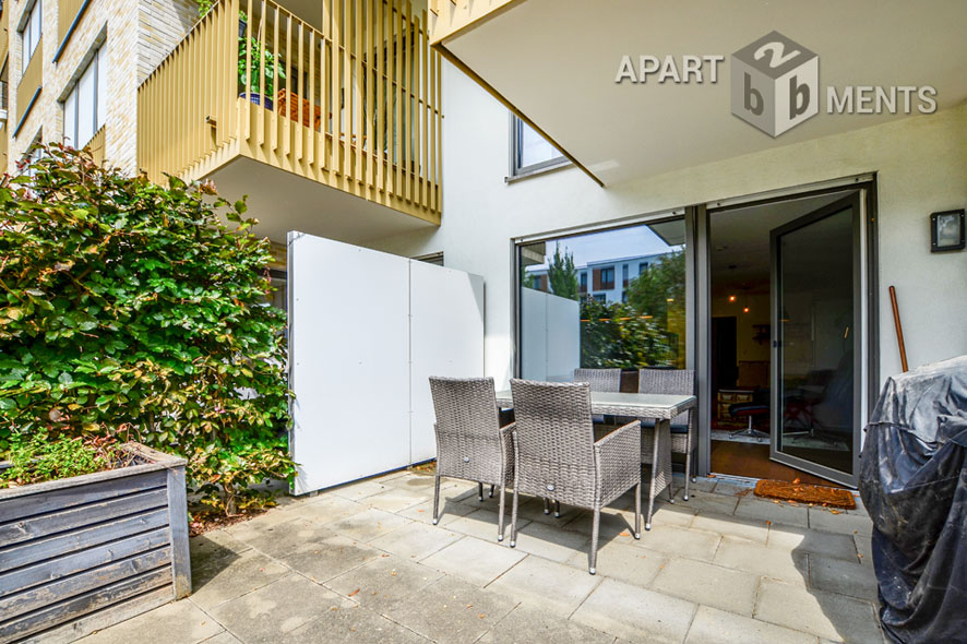 Möblierte 3-Zimmer-Wohnung mit Terrasse und Garten in Köln-Nippes