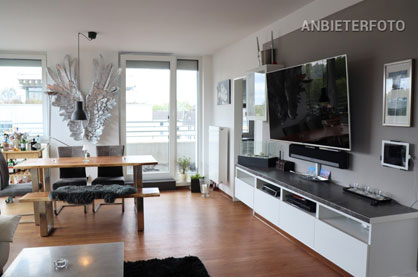 Furnished penthouse with roof terrace and balcony in Düsseldorf-Derendorf