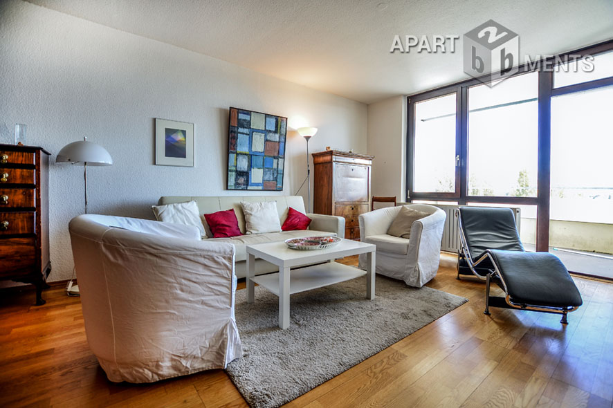 Möbliertes und geräumiges 2-Zimmer-Apartment mit Rheinblick in Bonn-Castell