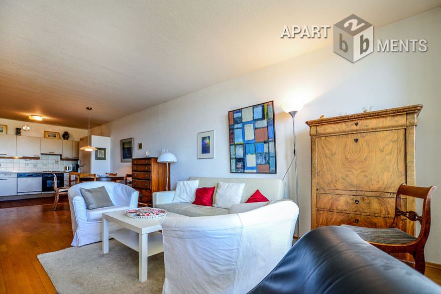 Möbliertes und geräumiges 2-Zimmer-Apartment mit Rheinblick in Bonn-Castell