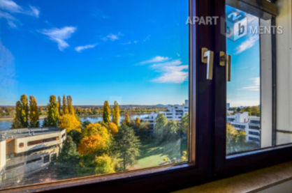 Furnished and spacious 2-room apartment with view of the Rhine in Bonn-Castell