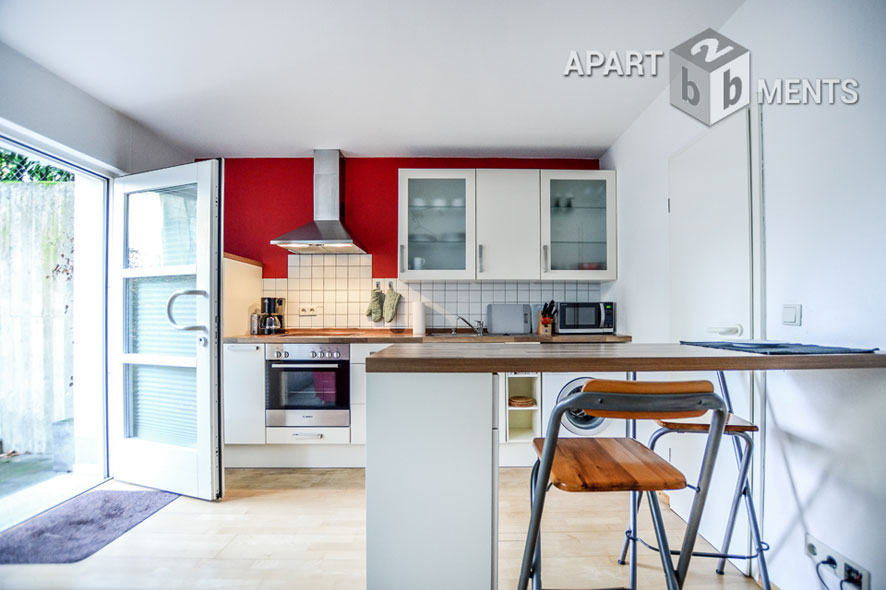 Modernes möbliertes Apartment in sehr ruhiger Rheinnähe in Bonn-Oberkassel