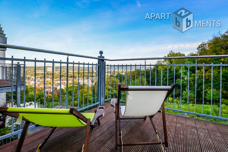 Furnished penthouse apartment with tower on the Rosenburg castle in Bonn-Kessenich