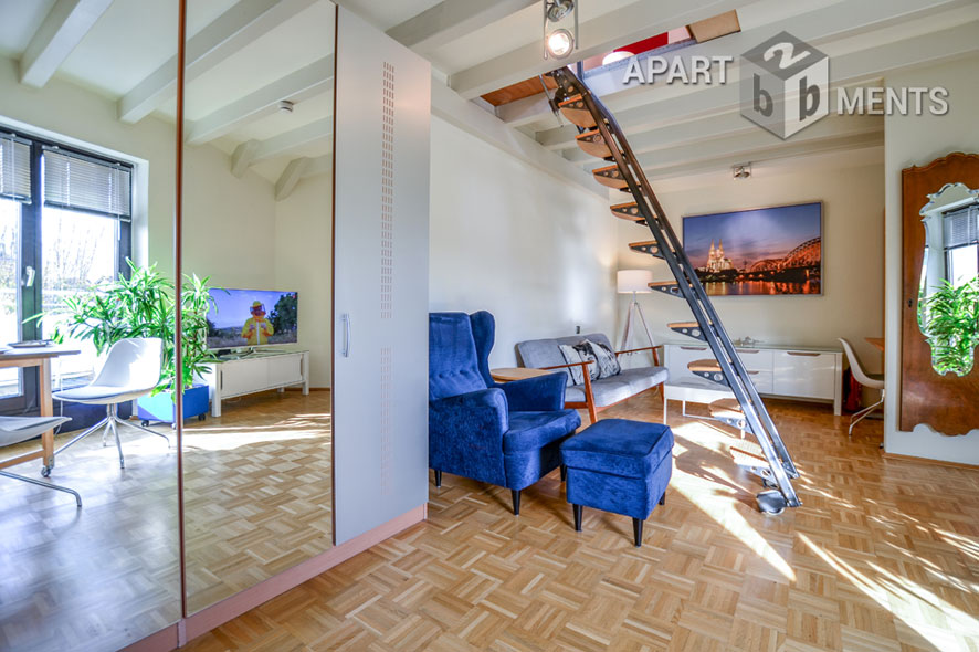 Sonnige und möblierte Maisonette mit großer Terrasse in Bonn-Beuel-Mitte