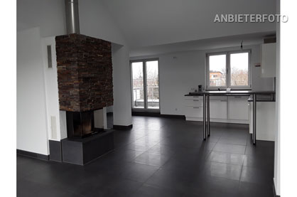 4-room maisonette apartment with open fitted kitchen as well as 2 bathrooms, 2 balconies and 2 terraces