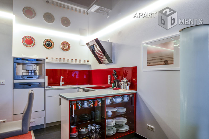 Möblierte Wohnung der Top-Kategorie mit Sauna und Balkon in Bonn-Beuel