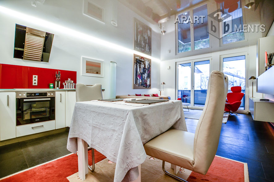 Möblierte Wohnung der Top-Kategorie mit Sauna und Balkon in Bonn-Beuel