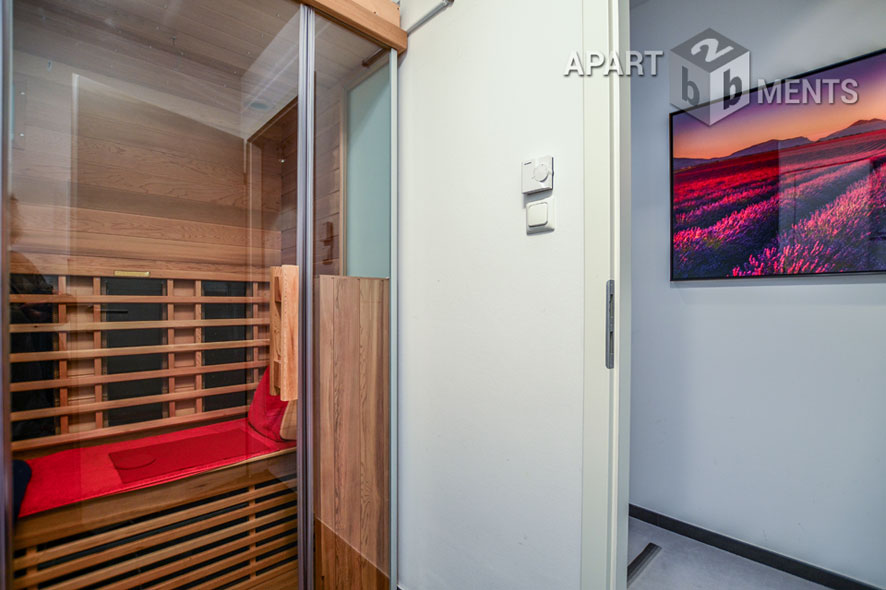 Möblierte Wohnung der Top-Kategorie mit Sauna und Balkon in Bonn-Beuel