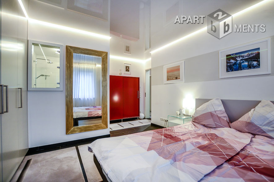 Möblierte Wohnung der Top-Kategorie mit Sauna und Balkon in Bonn-Beuel