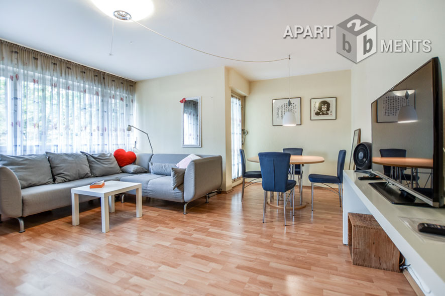 Möbliertes 2-Zimmer-Apartment mit Balkon im Villenviertel von Bonn-Plittersdorf