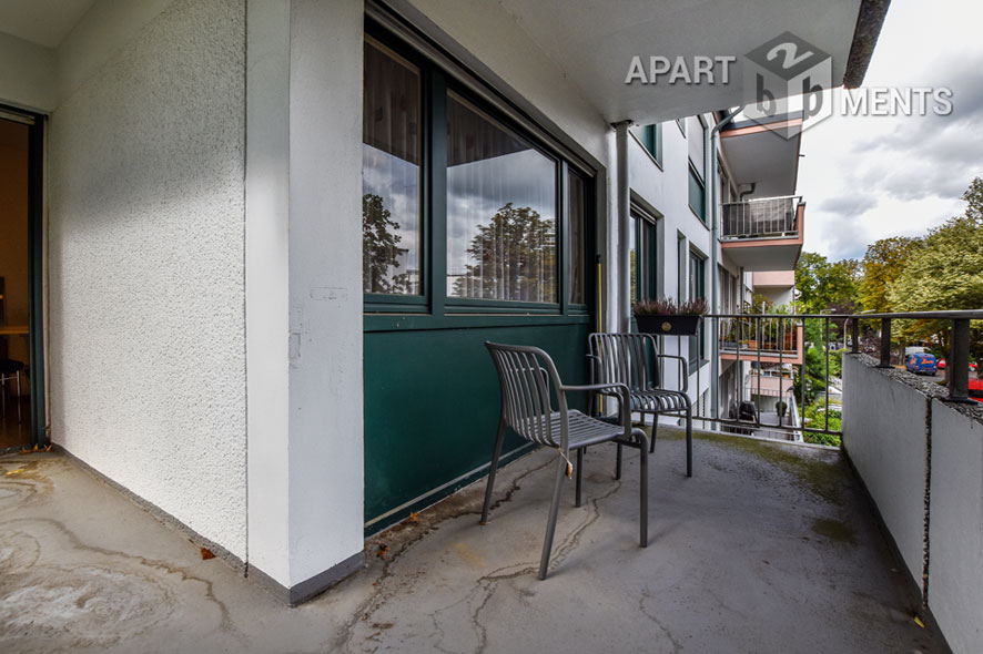 Möbliertes 2-Zimmer-Apartment mit Balkon im Villenviertel von Bonn-Plittersdorf